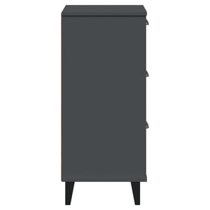 vidaXL Table de chevet VIKEN anthracite, aggloméré