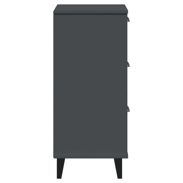vidaXL Table de chevet VIKEN anthracite, aggloméré