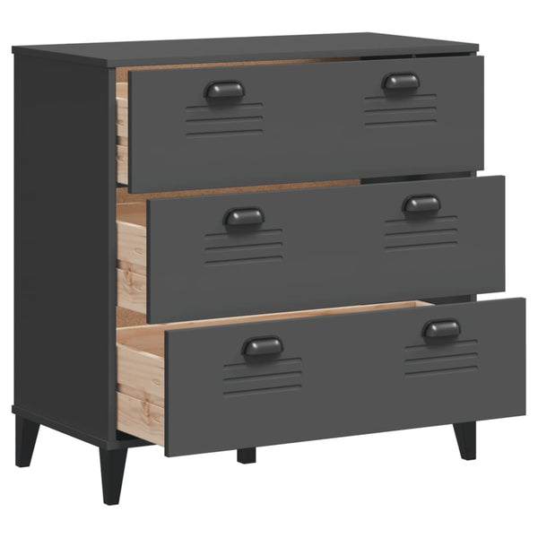 Kommode VIKEN Anthrazit Holz