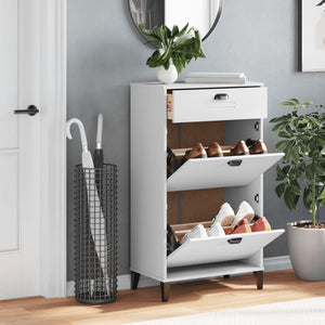 Weißer Schuhschrank aus Holzwerkstoff
