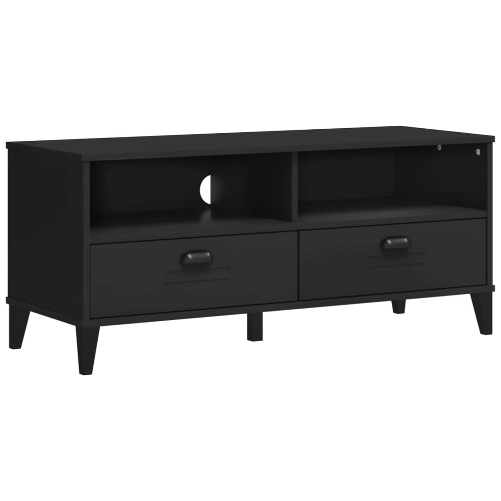 vidaXL Shoe Cabinet VIKEN Black Engineered Wood