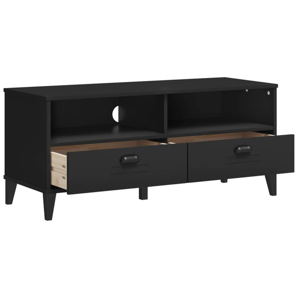 Schwarzer Schuhschrank VIKEN