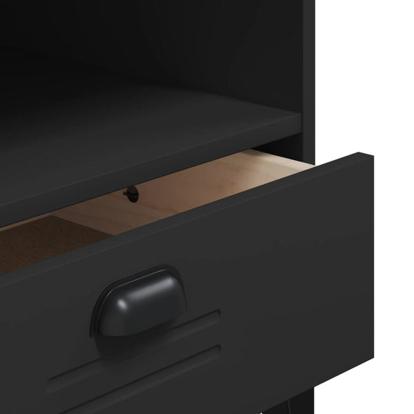 Schwarzer Schuhschrank VIKEN