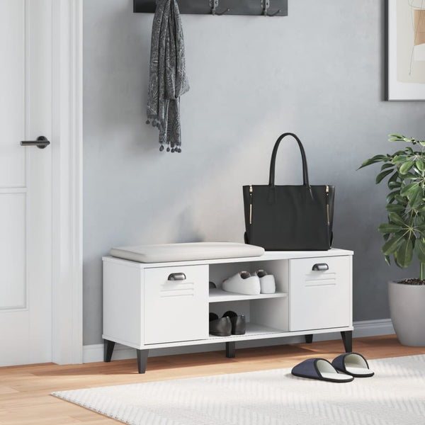 Schuhbank Weiß Holzwerkstoff 106 cm