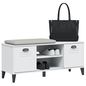 Schuhbank Weiß Holzwerkstoff 106 cm