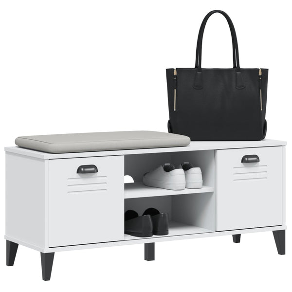 Schuhbank Weiß Holzwerkstoff 106 cm