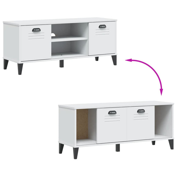 Schuhbank Weiß Holzwerkstoff 106 cm