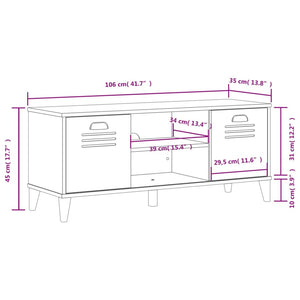 Schuhbank Weiß Holzwerkstoff 106 cm