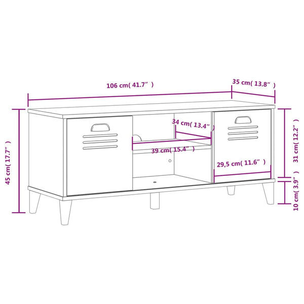 Schuhbank Weiß Holzwerkstoff 106 cm
