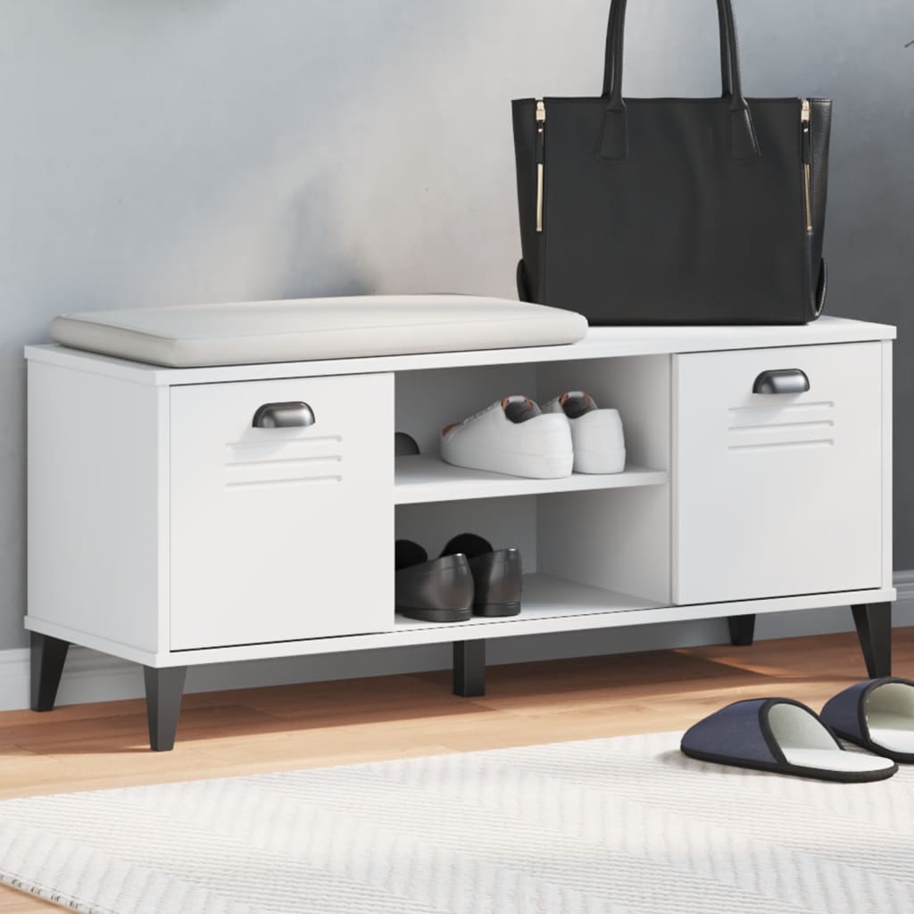 Schuhbank Weiß Holzwerkstoff 106 cm