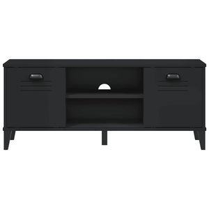 Schuhbank Schwarz 106 cm mit Sitzfläche