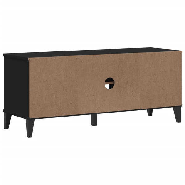 Schuhbank Schwarz 106 cm mit Sitzfläche