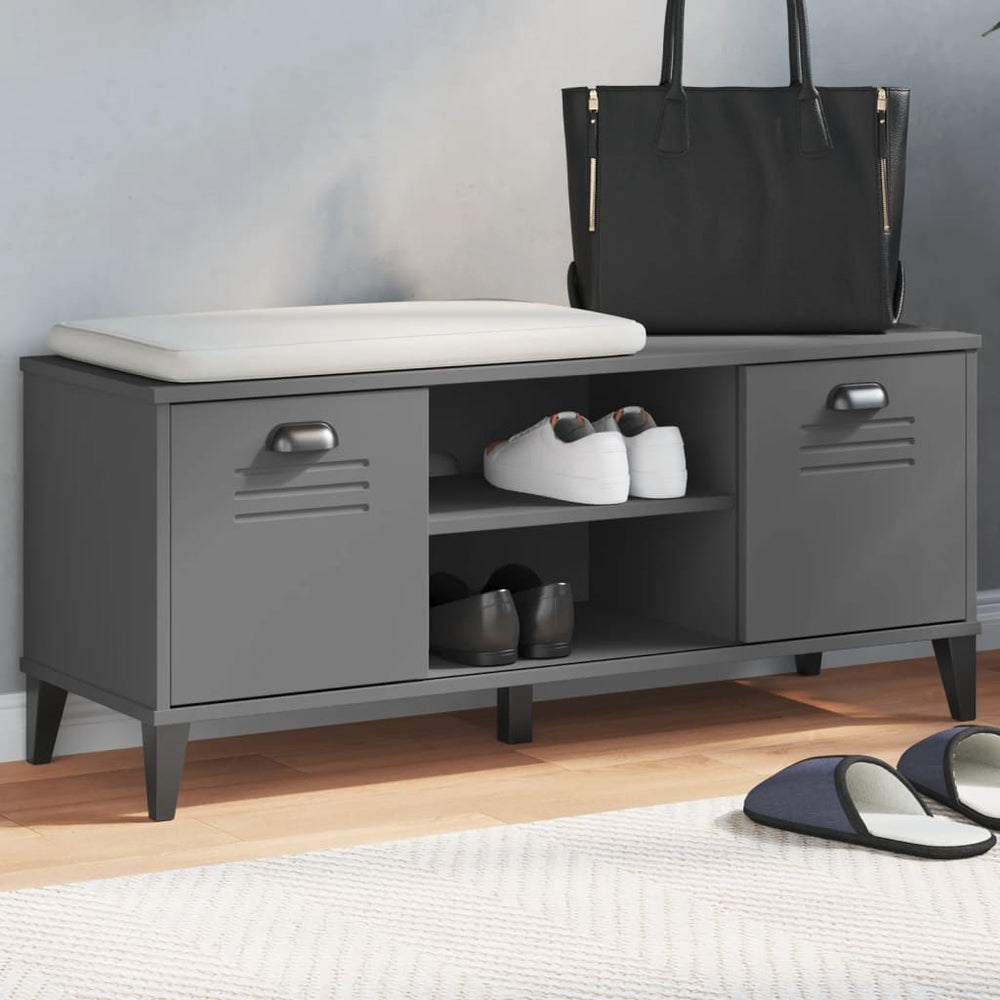 Schuhbank Anthrazit 106 cm Holzwerkstoff