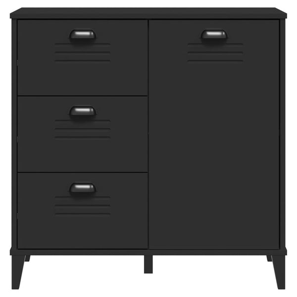 Schwarzes Sideboard VIKEN 80 cm