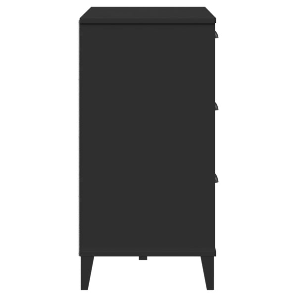 Schwarzes Sideboard VIKEN 80 cm