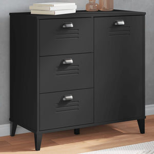 Schwarzes Sideboard VIKEN 80 cm