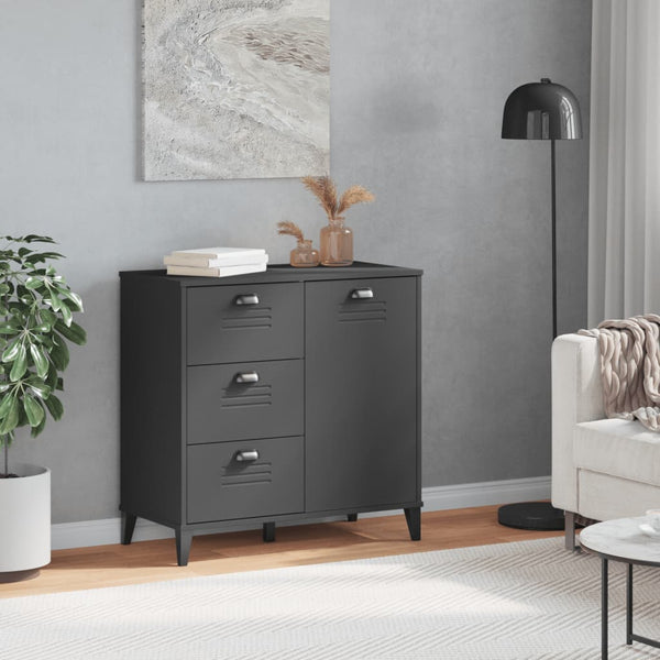 vidaXL Buffet VIKEN anthracite 80x40x80 cm bois d'ingénierie