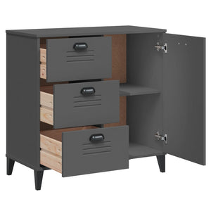 vidaXL Buffet VIKEN anthracite 80x40x80 cm bois d'ingénierie
