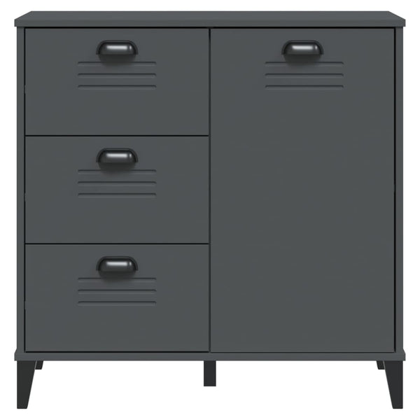vidaXL Buffet VIKEN anthracite 80x40x80 cm bois d'ingénierie