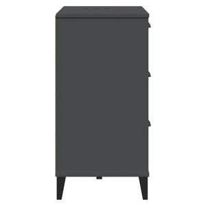 vidaXL Buffet VIKEN anthracite 80x40x80 cm bois d'ingénierie