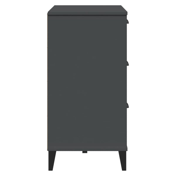 vidaXL Buffet VIKEN anthracite 80x40x80 cm bois d'ingénierie