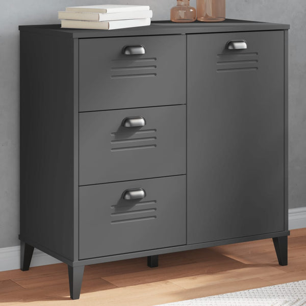vidaXL Buffet VIKEN anthracite 80x40x80 cm bois d'ingénierie