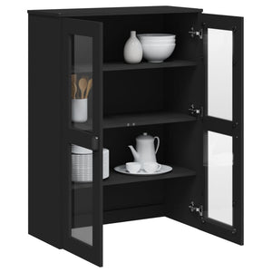 Highboard Aufsatz VIKEN, Schwarz