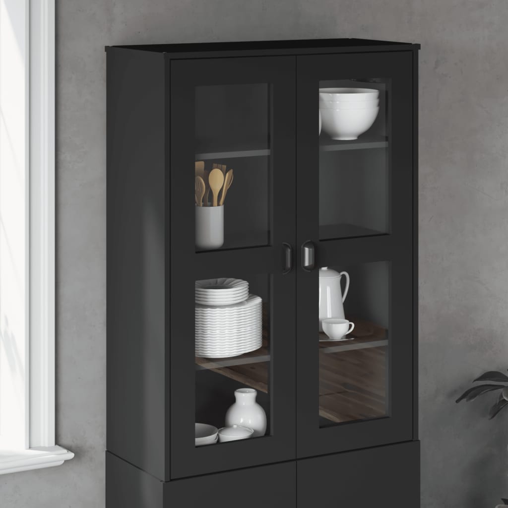 Highboard Aufsatz VIKEN, Schwarz