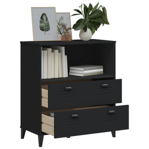 Schwarzer Bücherschrank 80x90 cm