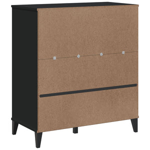 Schwarzer Bücherschrank 80x90 cm