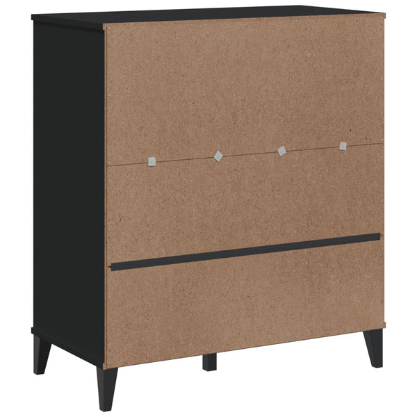 Schwarzer Bücherschrank 80x90 cm