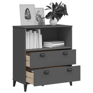 Bücherschrank Anthrazit 80x90 cm