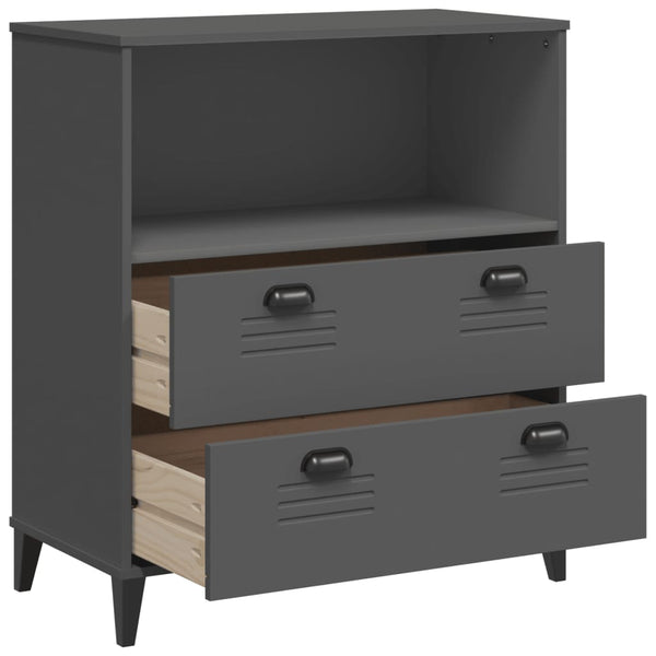 Bücherschrank Anthrazit 80x90 cm