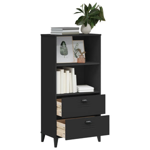 Schwarzes Bücherregal VIKEN, 60x35x123 cm