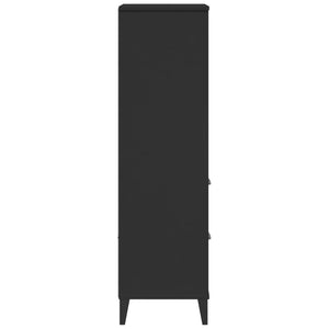 Schwarzes Bücherregal VIKEN, 60x35x123 cm