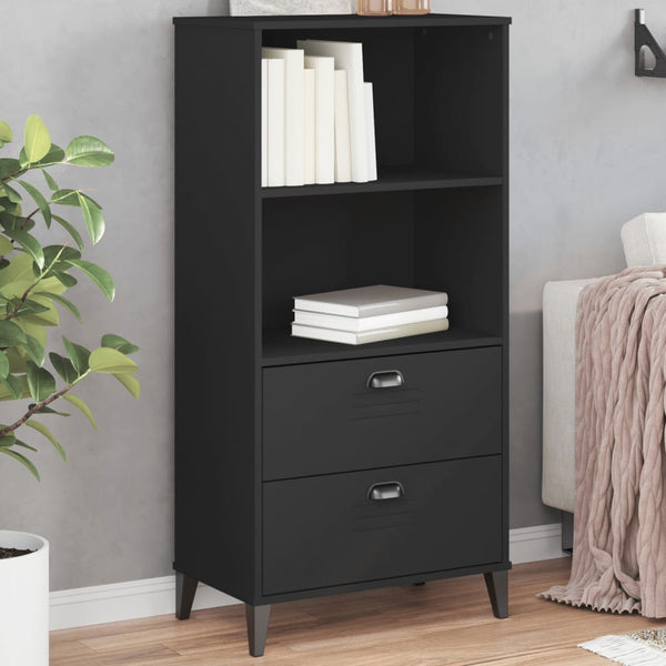 Schwarzes Bücherregal VIKEN, 60x35x123 cm