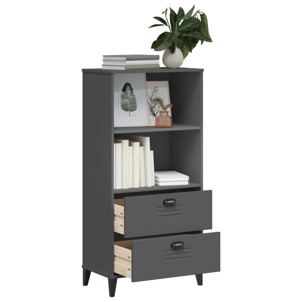 Bücherschrank Anthrazit 60x35x123 cm