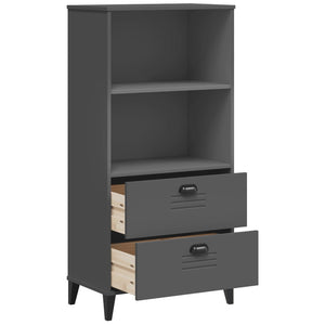 Bücherschrank Anthrazit 60x35x123 cm