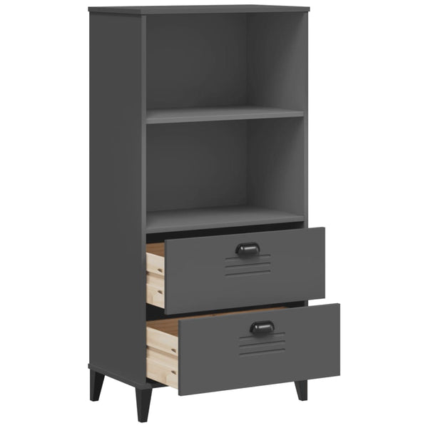 Bücherschrank Anthrazit 60x35x123 cm