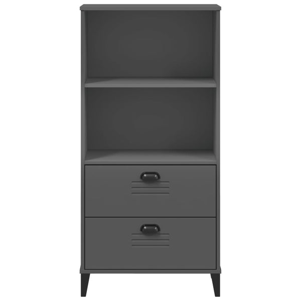 Bücherschrank Anthrazit 60x35x123 cm