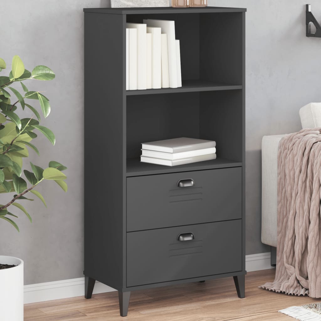 Bücherschrank Anthrazit 60x35x123 cm