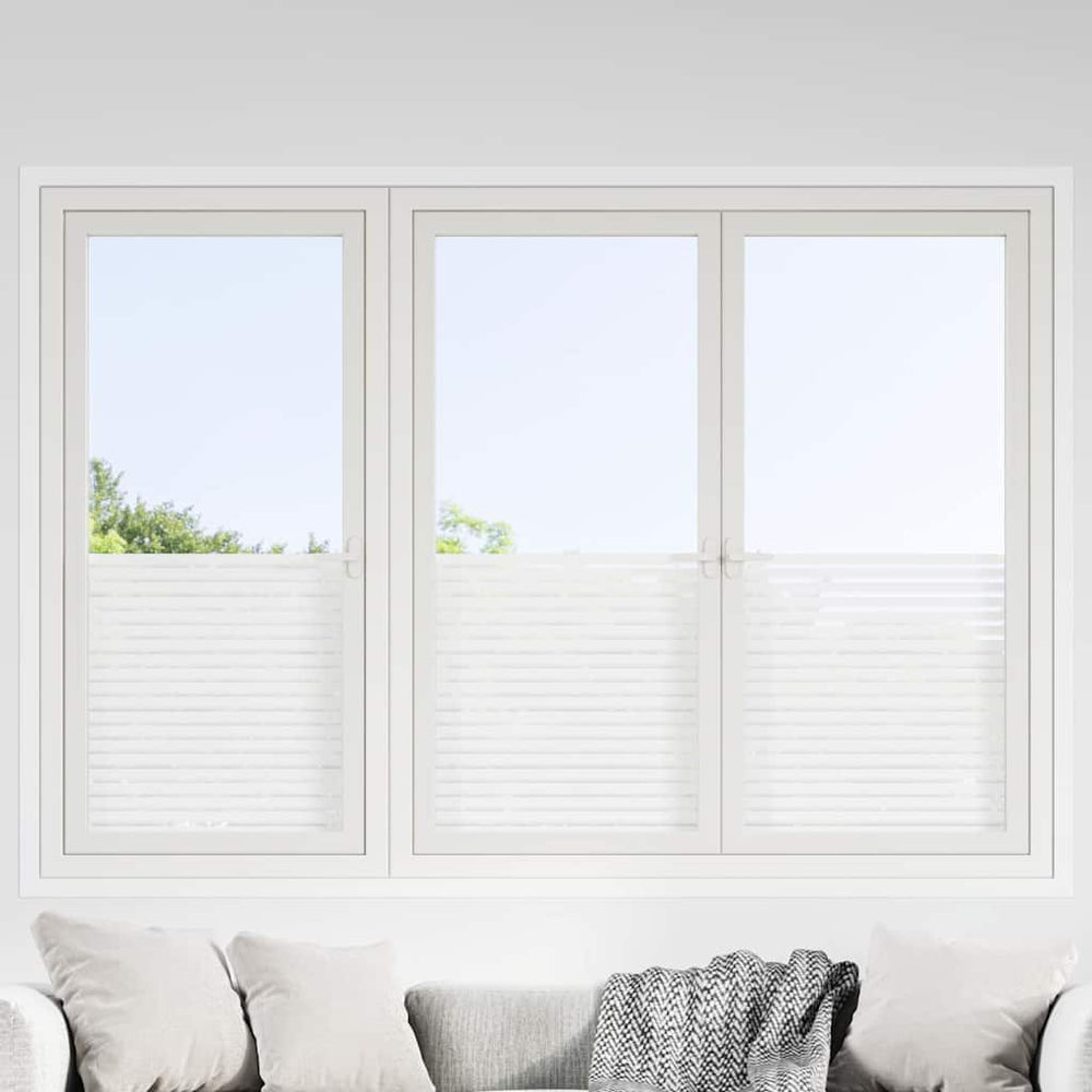 vidaXL Film de fenêtre mat Motif à rayures 45x500 cm PVC