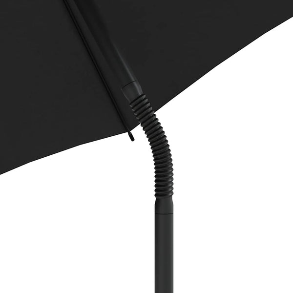 vidaXL Canapé de jardin 2 places avec parasol et tabouret Gris clair Résine tressée