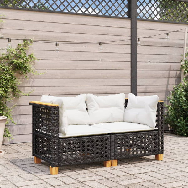 Garten Ecksofas mit Kissen, 2er Set