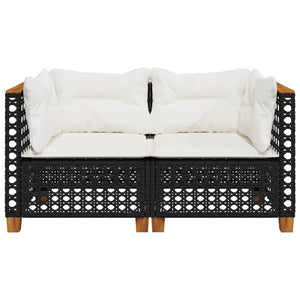 Garten Ecksofas mit Kissen, 2er Set