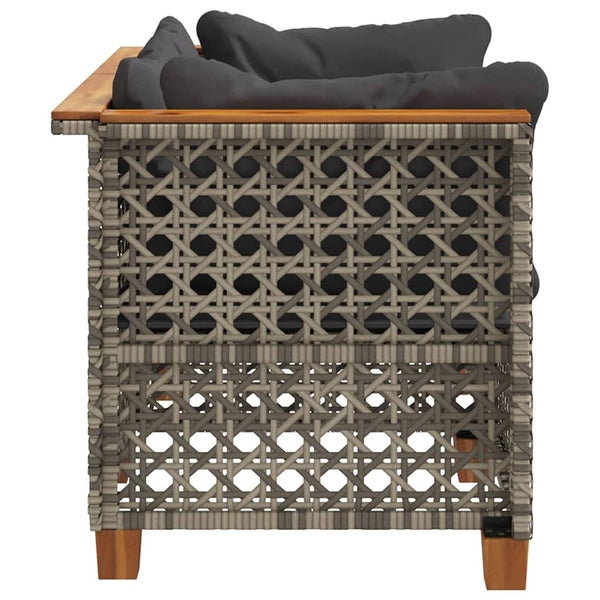 Garten Ecksofas mit Kissen, 2er Set Grau