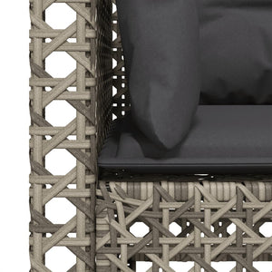 Garten Ecksofas mit Kissen, 2er Set Grau
