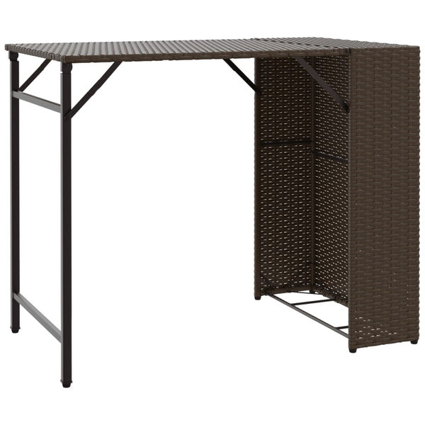 Klappbare 5-tlg. Garten Essgruppe Braun Rattan