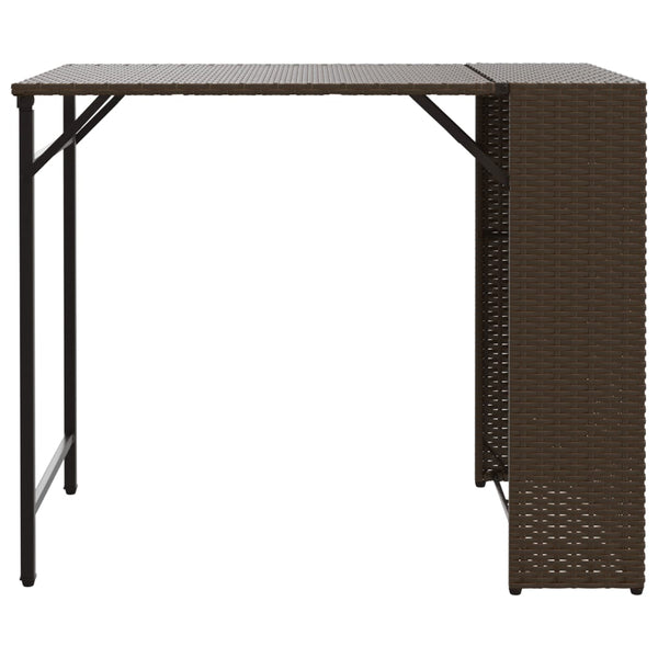 Klappbare 5-tlg. Garten Essgruppe Braun Rattan