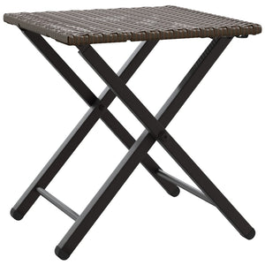 Klappbare 5-tlg. Garten Essgruppe Braun Rattan